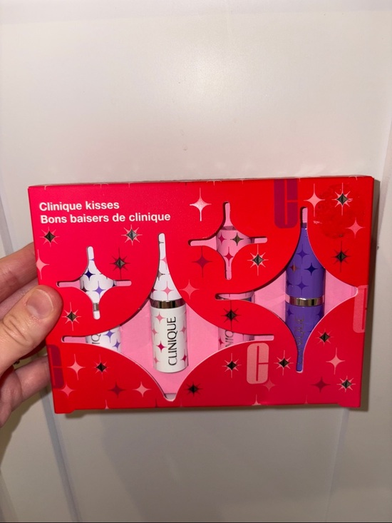 Clinique Other - Clinique Kisses Mini Lip Set - Red, Pink & Purple Holiday Box